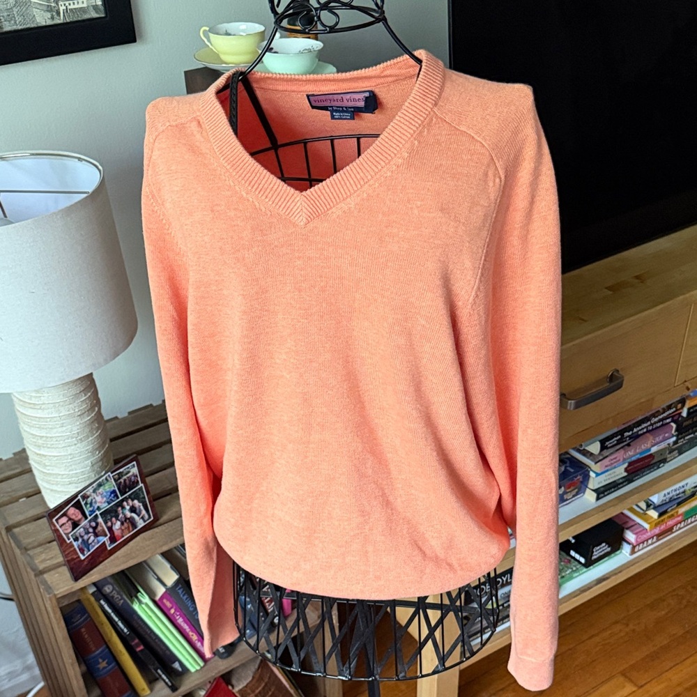 Men’s V-Neck Sweater - Orange